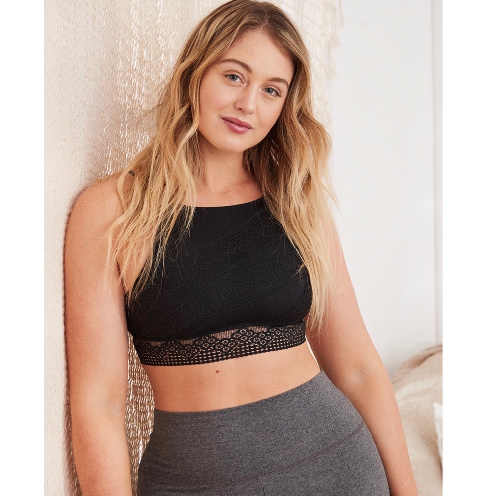Aerie black crochet bralette - NWOT